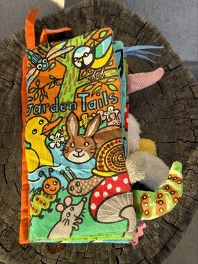 Jellycat Garden Tails Soft Cloth Book By Anne Wilkinson